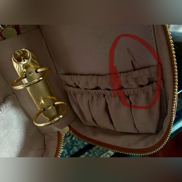 Trish Mc Evoy Makeup bag Zip Around Faux leather snakeskin brown - Picture 17 of 17